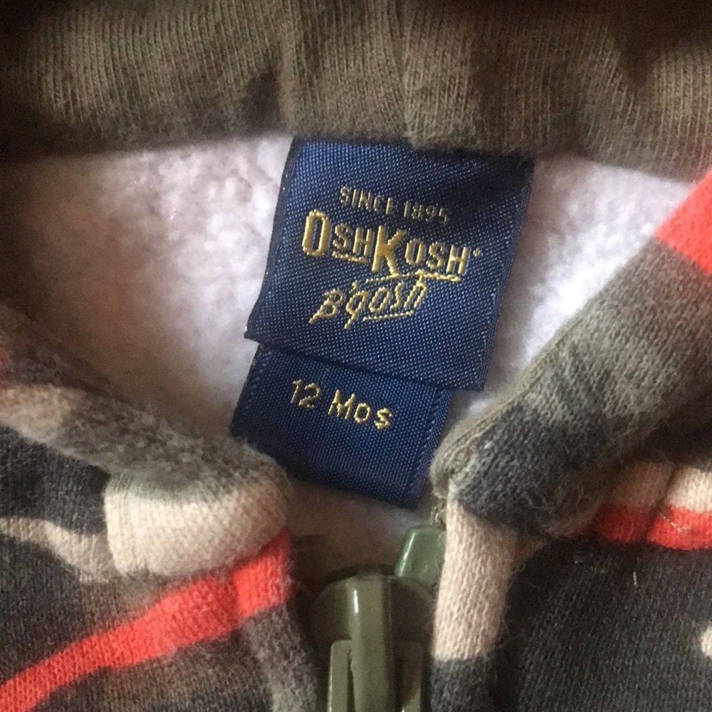 OshKosh Camouflage/ Hunting Zippered Hoodie - Picture 3 of 3